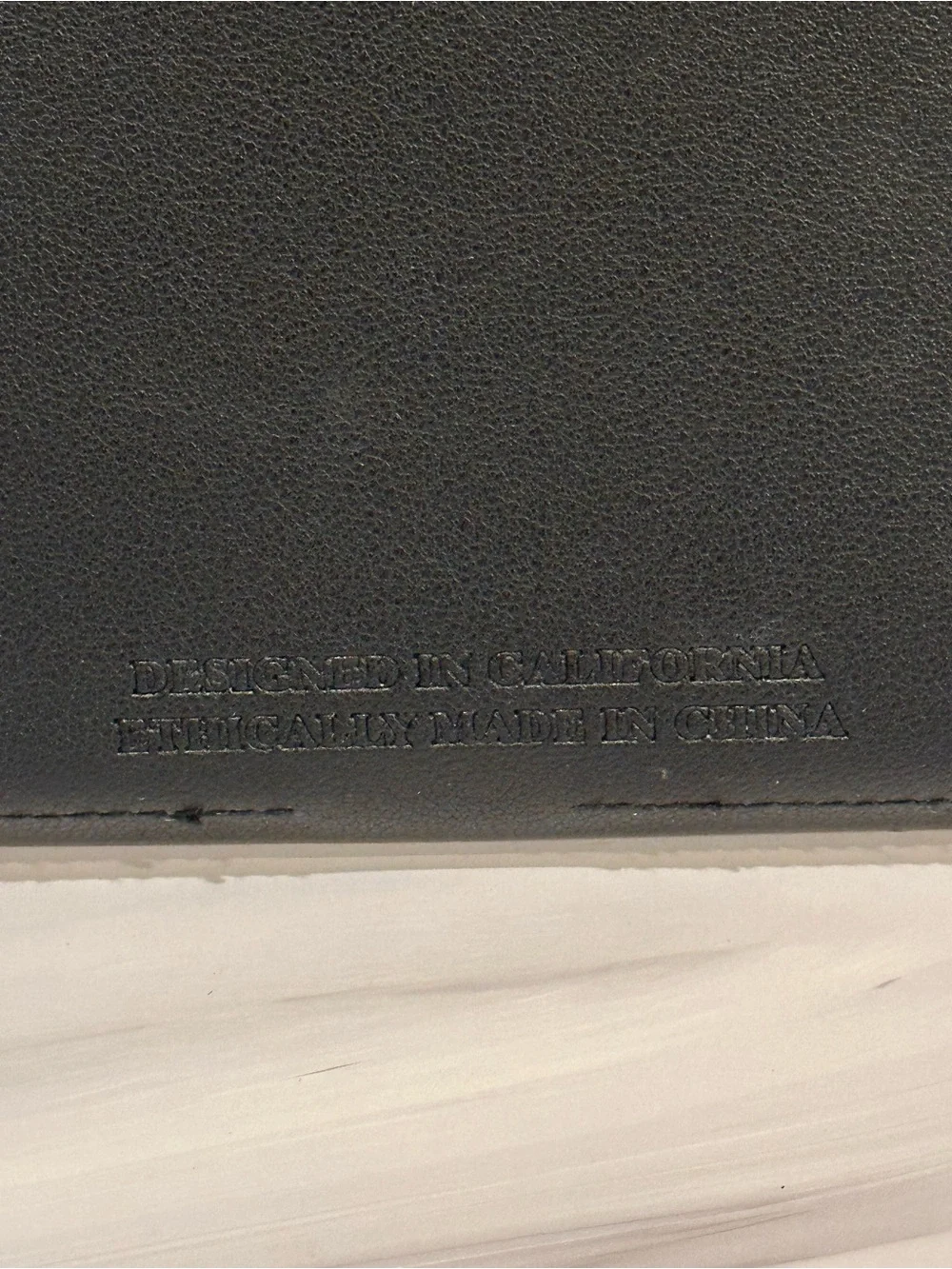 Men's Black Envelope Briefcase with Gold Snap Closure